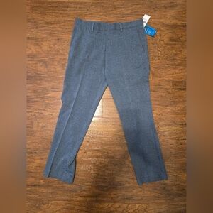 NWT Perry Ellis Portfolio Dress Pants Mens 32X30 Gray Bottom Business Workerwear